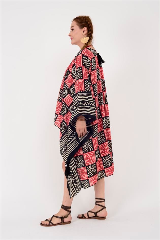 AN4012 MARIN GEOMETRİK DESEN PANÇO