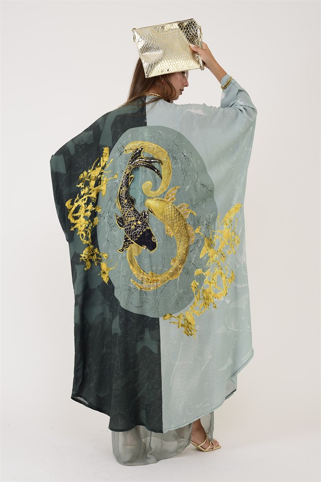 AN4013 DRAGON JAPON BALIĞI DESEN KİMONO