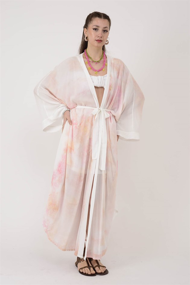 AN4013 FRİDA ÇİÇEK DESEN KİMONO