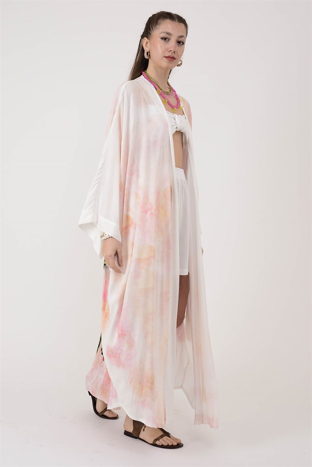 AN4013 FRİDA ÇİÇEK DESEN KİMONO