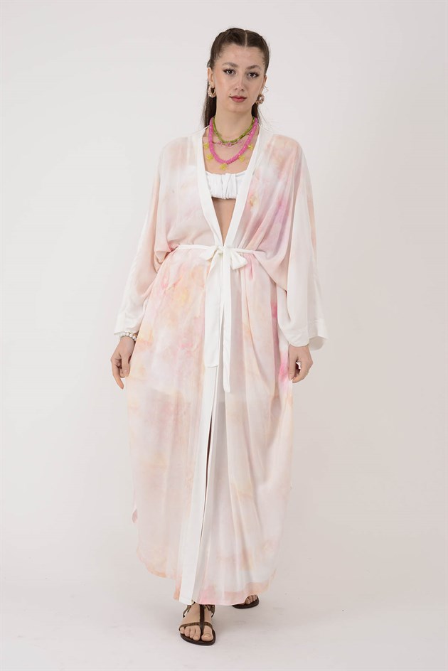 AN4013 FRİDA ÇİÇEK DESEN KİMONO