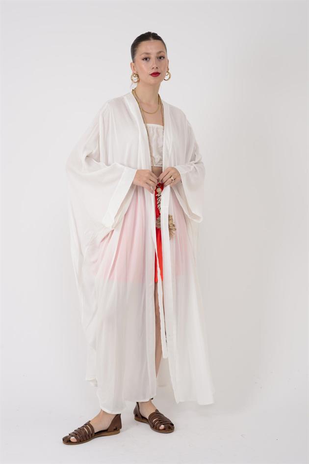 AN4013 PÜSKÜL DETAYLI ŞAHMARAN DESEN KİMONO