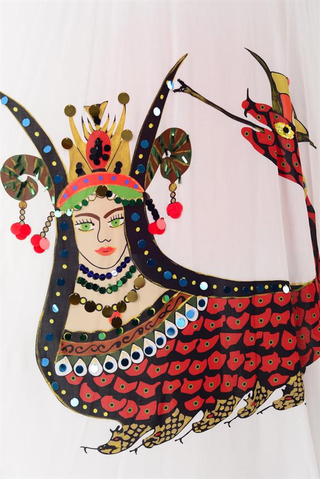 AN4013 PÜSKÜL DETAYLI ŞAHMARAN DESEN KİMONO