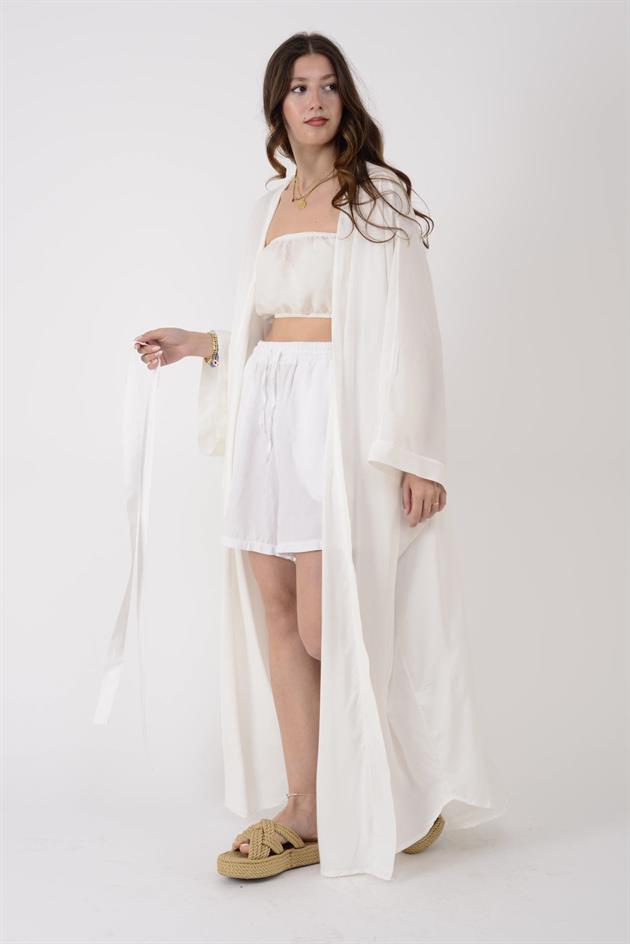 AN4013 RENKLİ ZEBRA DESEN KİMONO