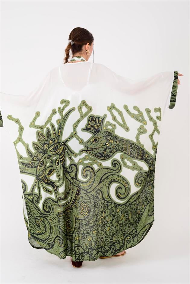 AN4013 ŞAHMARAN DESEN KİMONO