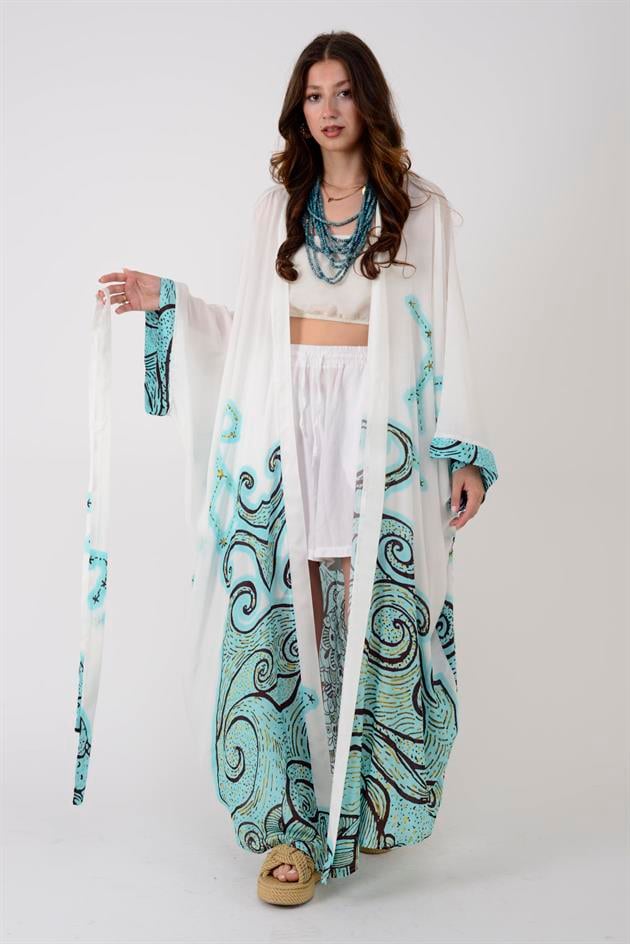 AN4013 ŞAHMARAN DESEN KİMONO