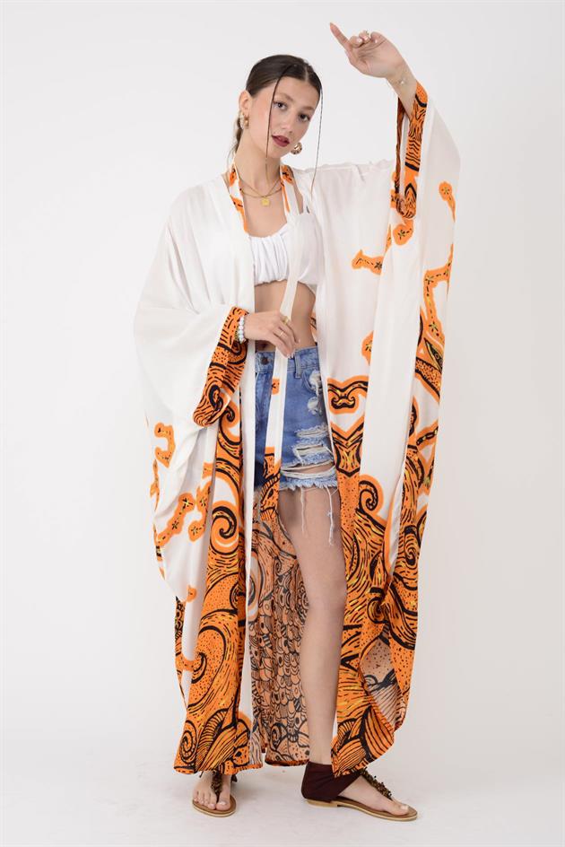 AN4013 ŞAHMARAN DESEN KİMONO