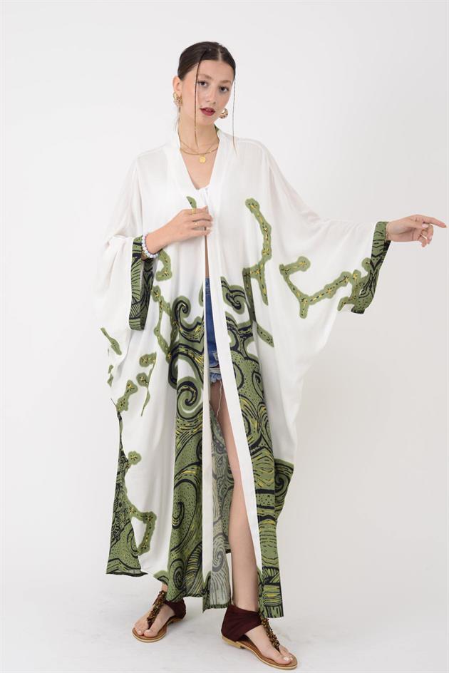 AN4013 ŞAHMARAN DESEN KİMONO