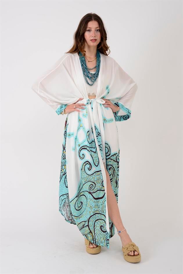 AN4013 ŞAHMARAN DESEN KİMONO