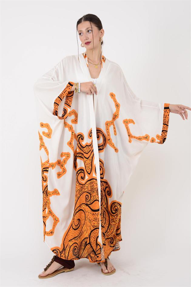 AN4013 ŞAHMARAN DESEN KİMONO