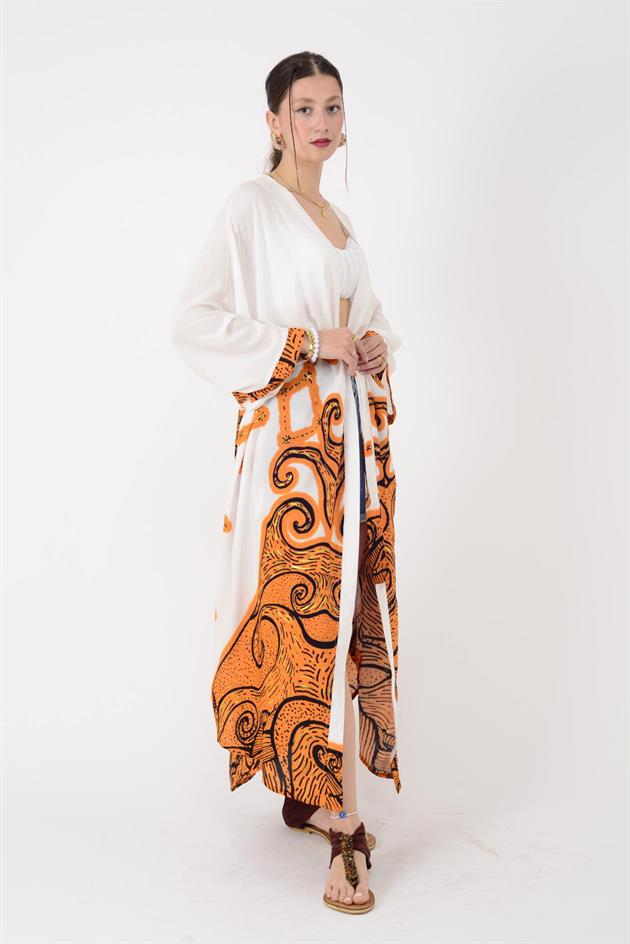 AN4013 ŞAHMARAN DESEN KİMONO