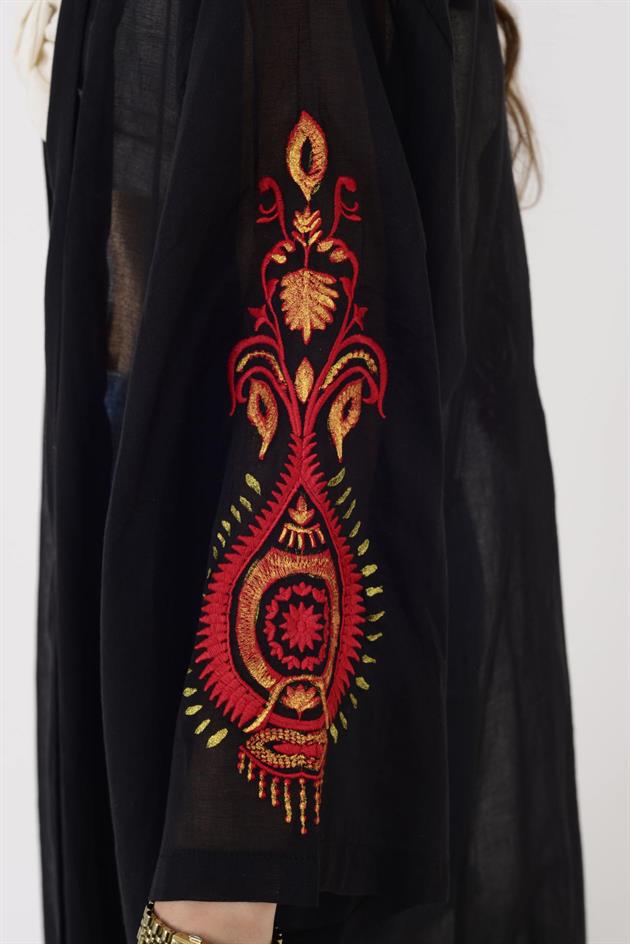 AN4014 OTANTİK NAKIŞLI HAM KİMONO