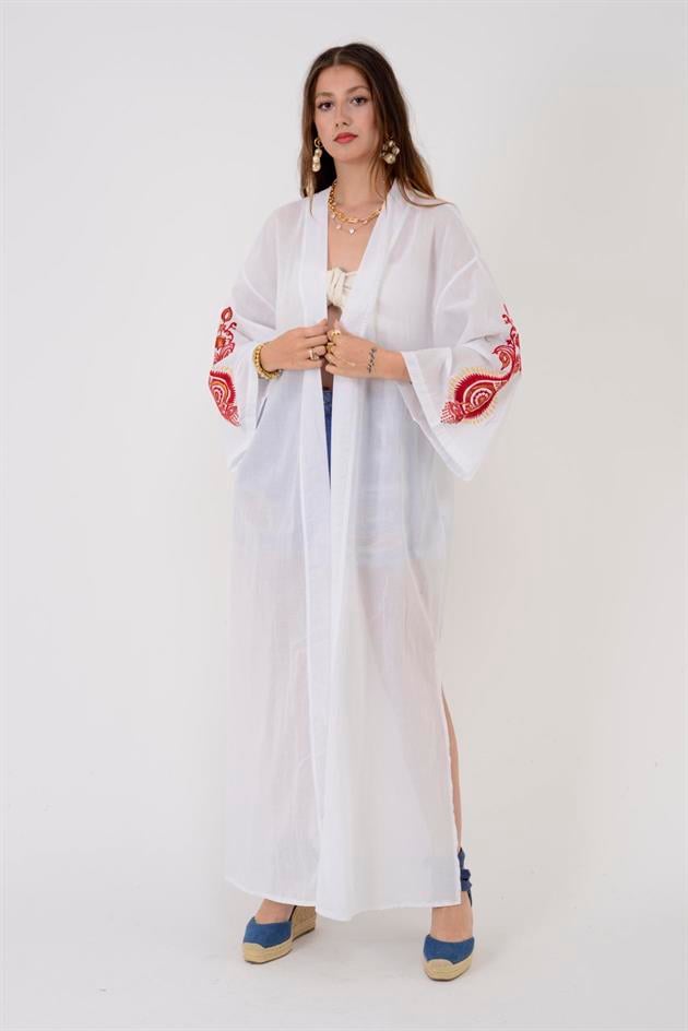 AN4014 OTANTİK NAKIŞLI HAM KİMONO