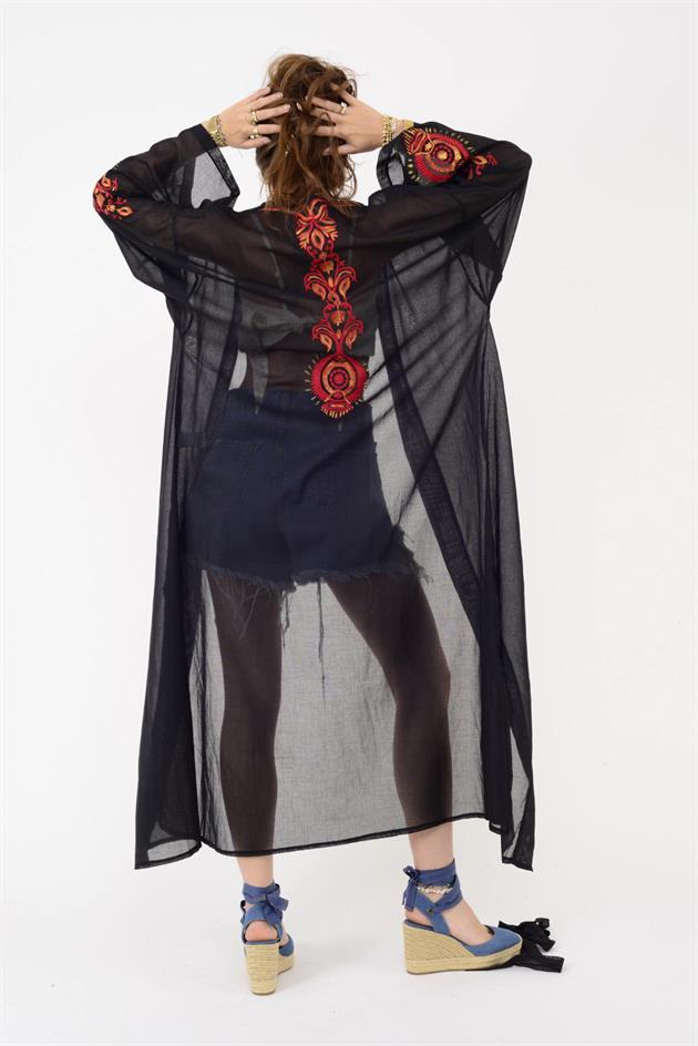 AN4014 OTANTİK NAKIŞLI HAM KİMONO