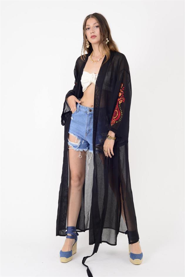 AN4014 OTANTİK NAKIŞLI HAM KİMONO