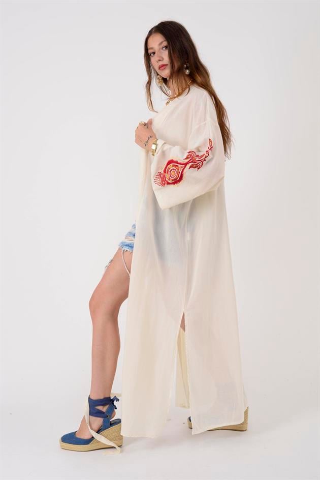 AN4014 OTANTİK NAKIŞLI HAM KİMONO