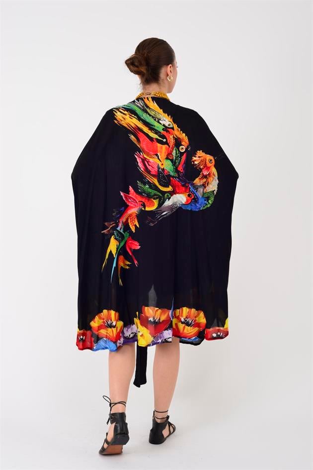 AN4015 ANKA KUŞU DESEN KİMONO