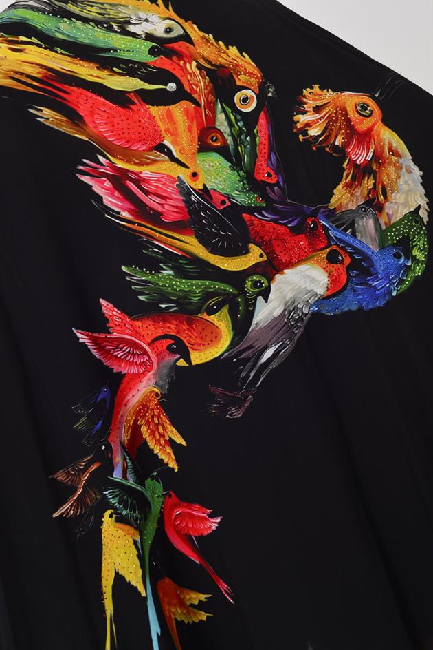 AN4015 ANKA KUŞU DESEN KİMONO