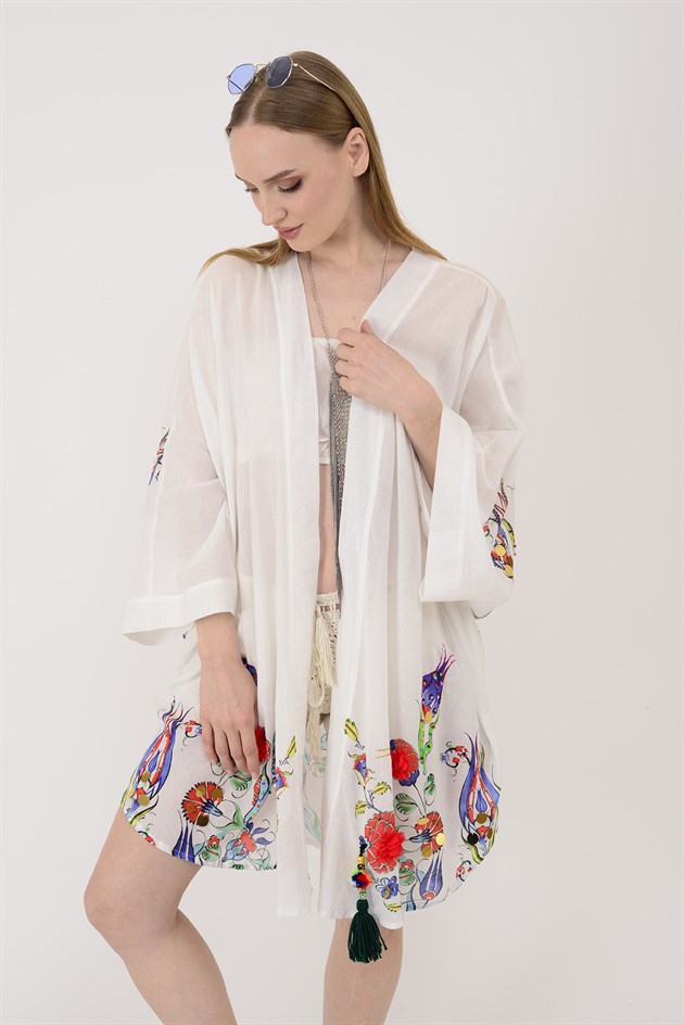 AN4015 LALE DESEN KİMONO