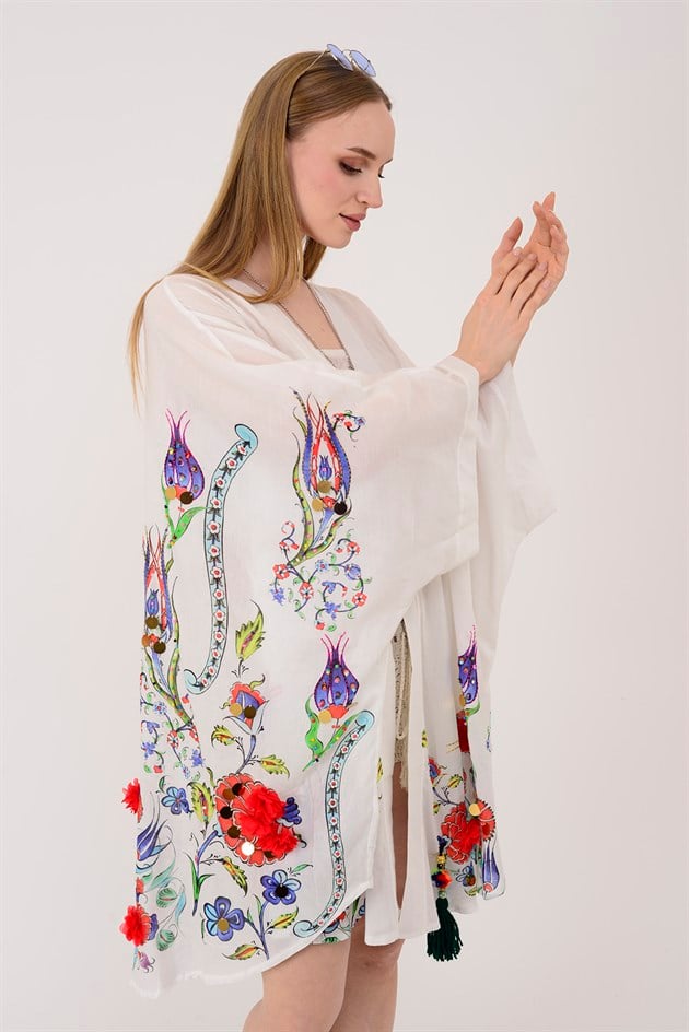 AN4015 LALE DESEN KİMONO