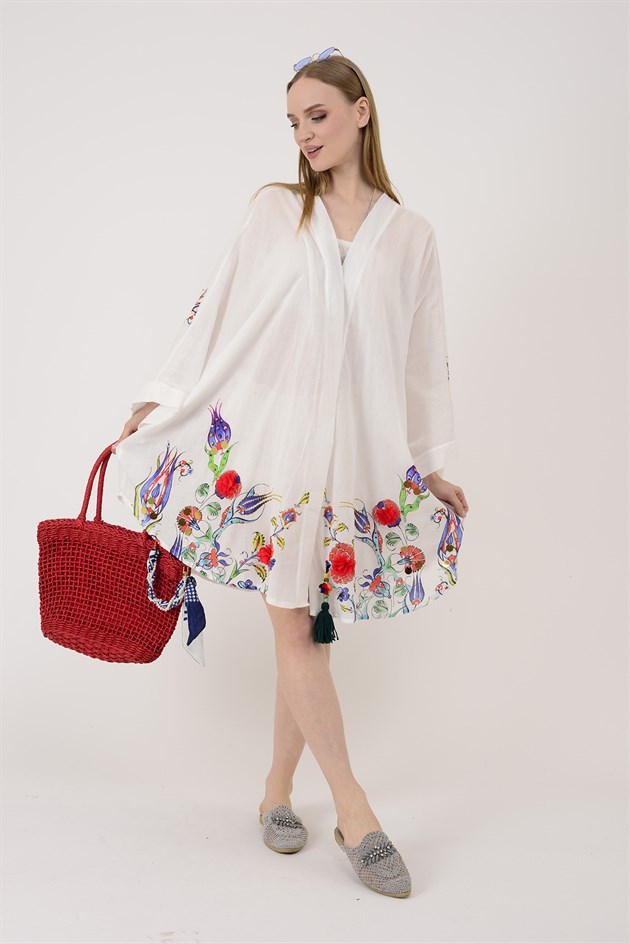 AN4015 LALE DESEN KİMONO