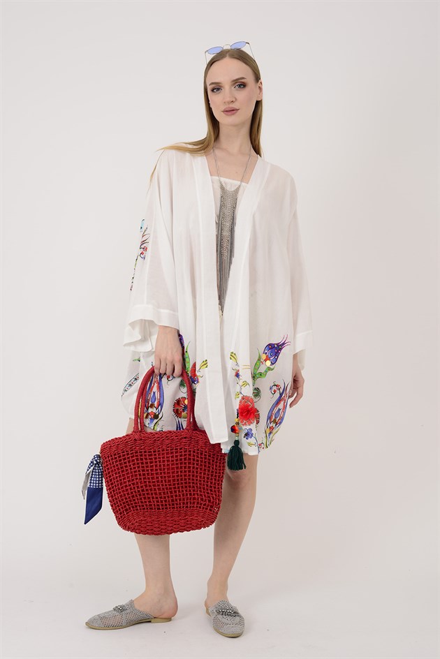 AN4015 LALE DESEN KİMONO