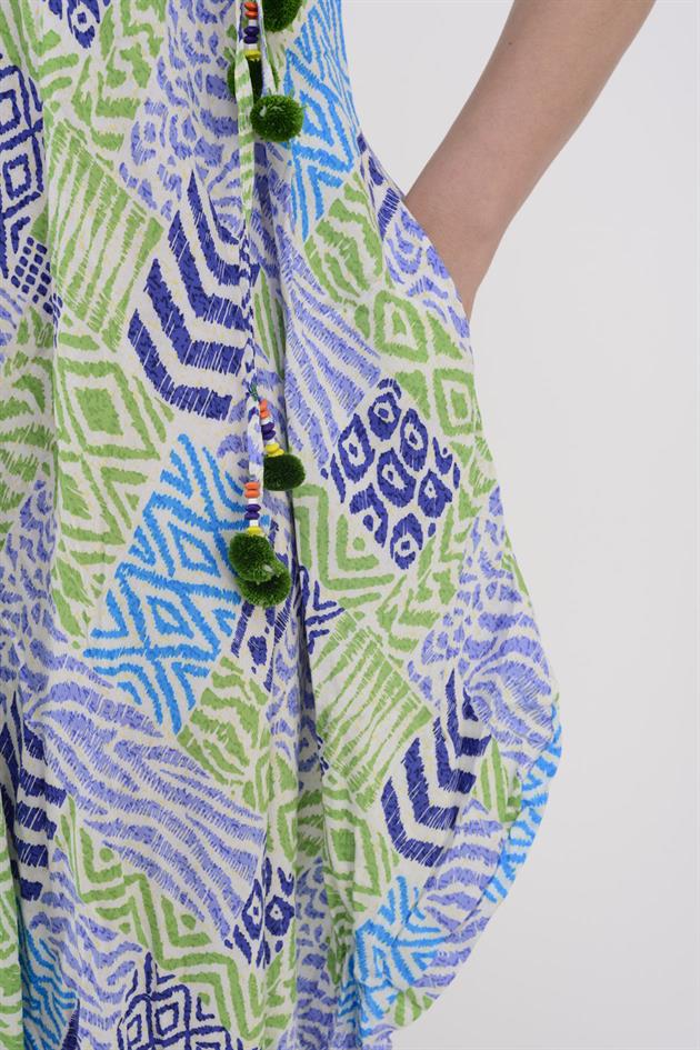 AS34 PATCHWORK PONPON DETAYLI TULUM