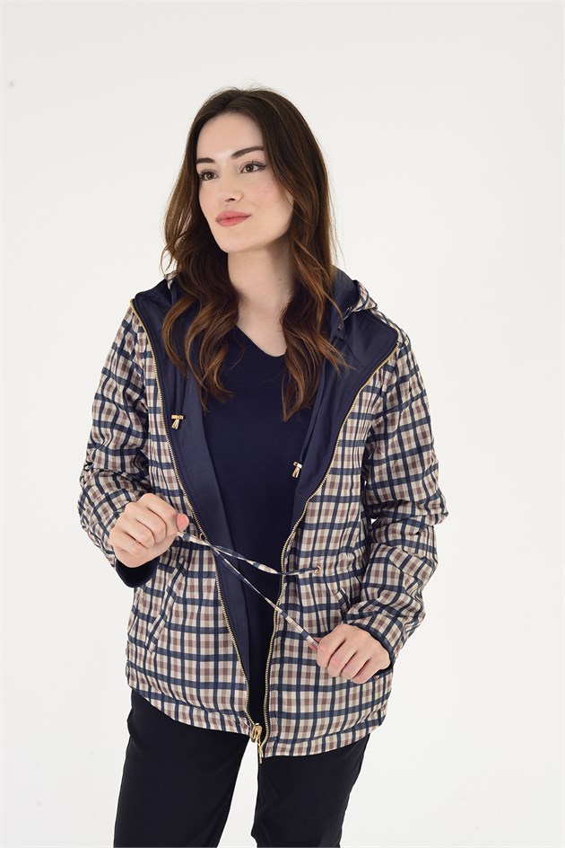 H-69972 TWIN EKOSE DESEN ÇİFT TARAFLI YAĞMURLUK