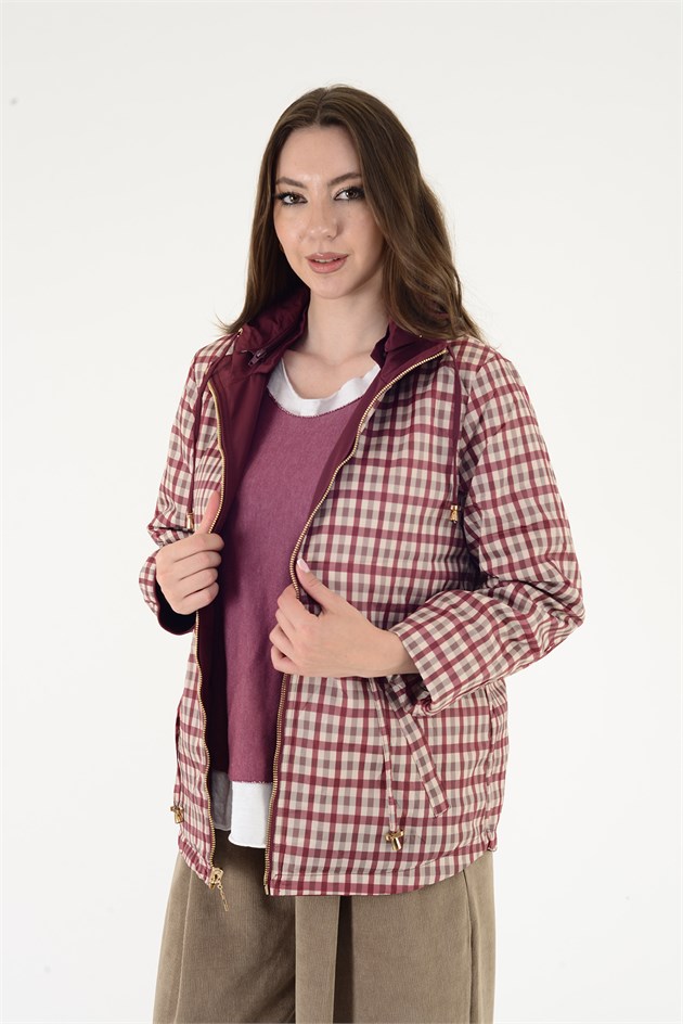 H-69972 TWIN EKOSE DESEN ÇİFT TARAFLI YAĞMURLUK