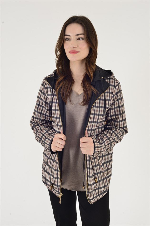 H-69972 TWIN EKOSE DESEN ÇİFT TARAFLI YAĞMURLUK