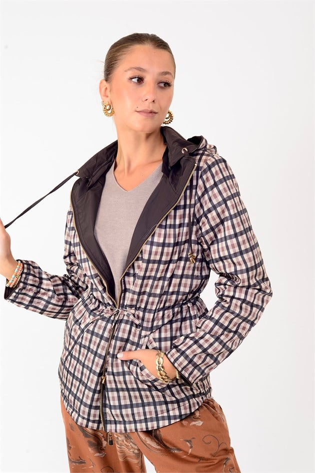 H-69972 TWIN EKOSE DESEN ÇİFT TARAFLI YAĞMURLUK