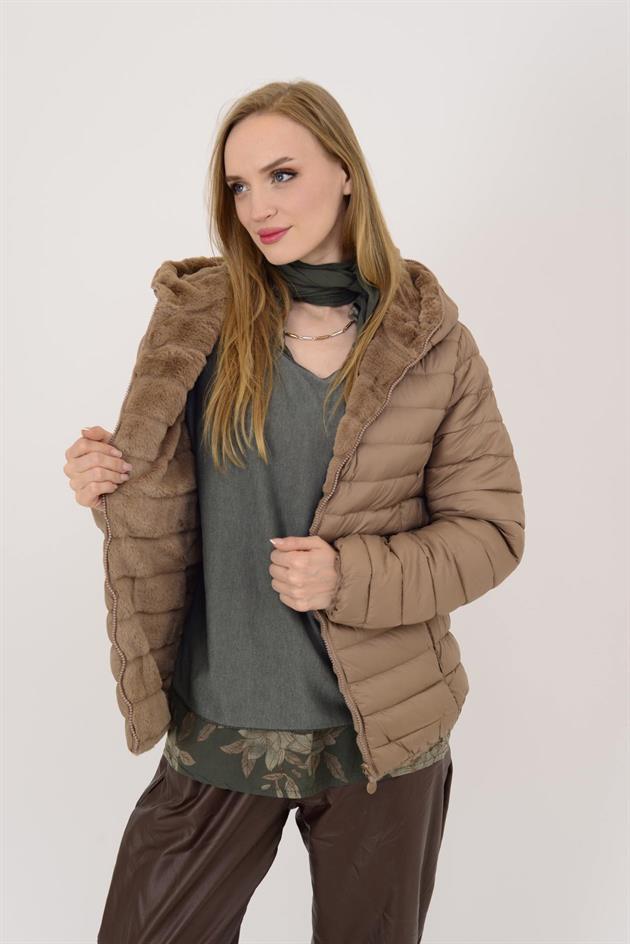 HV811 TWIN KÜRK DETAYLI ÇİFT TARAFLI MONT