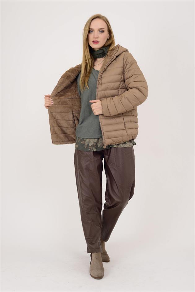 HV811 TWIN KÜRK DETAYLI ÇİFT TARAFLI MONT