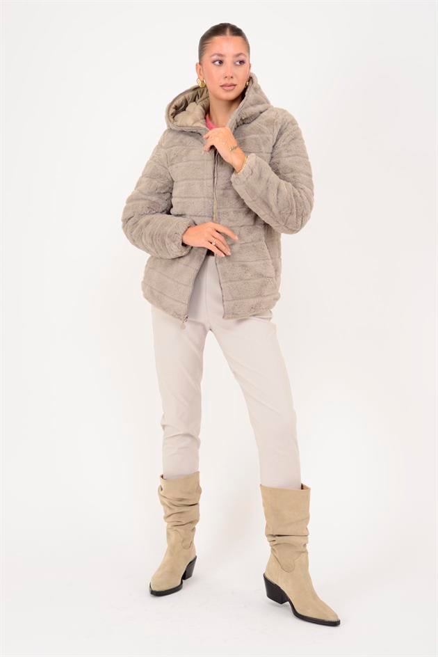 HV811 TWIN KÜRK DETAYLI ÇİFT TARAFLI MONT