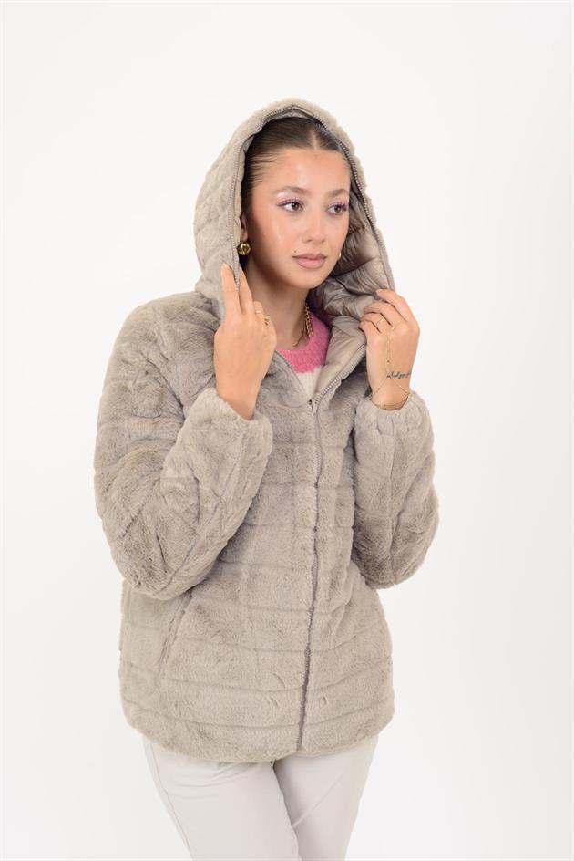 HV811 TWIN KÜRK DETAYLI ÇİFT TARAFLI MONT