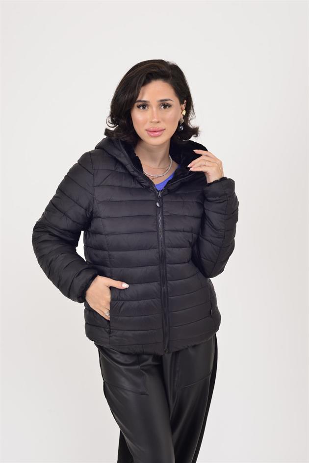 HV811 TWIN KÜRK DETAYLI ÇİFT TARAFLI MONT