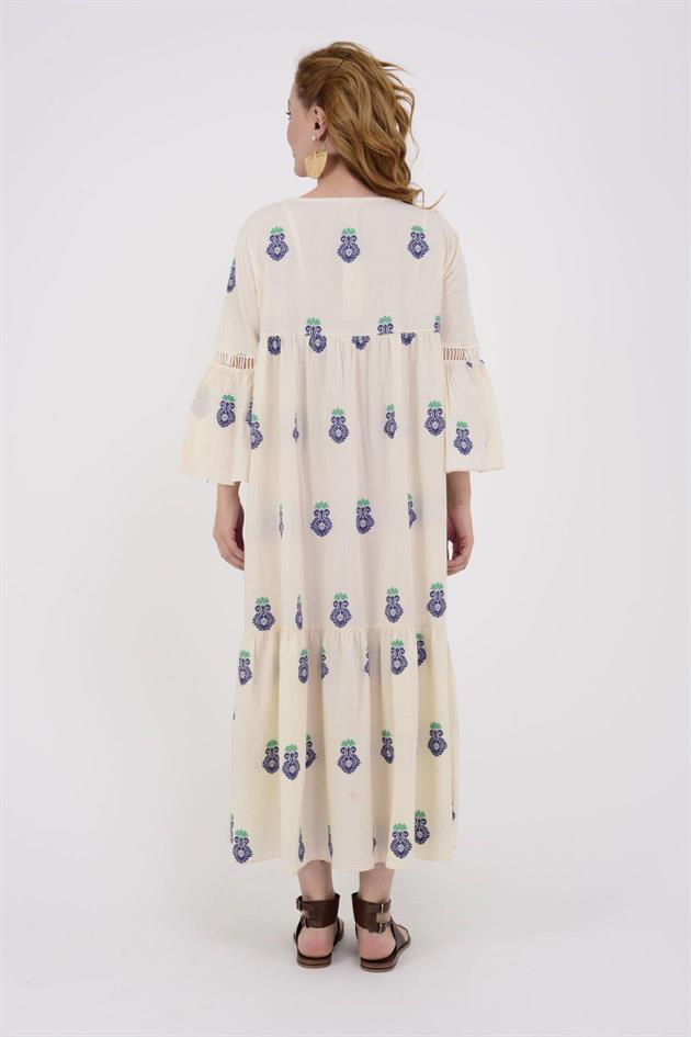 IT10383 FLORA UZUN HAM ELBİSE
