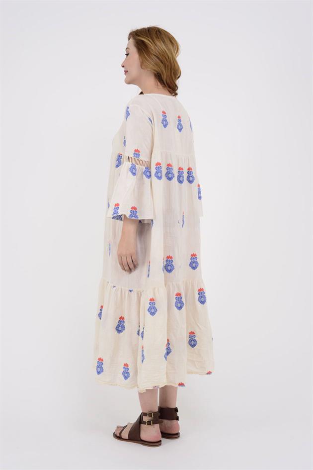 IT10383 FLORA UZUN HAM ELBİSE