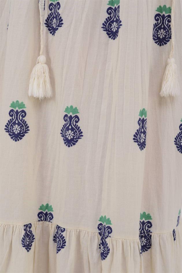 IT10383 FLORA UZUN HAM ELBİSE