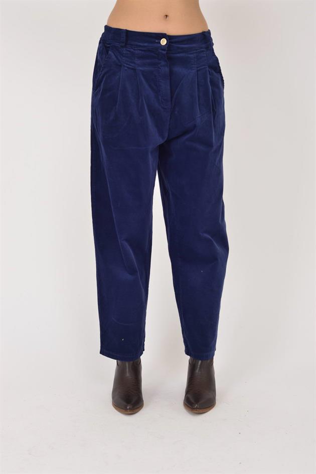 K036 DÜĞME DETAYLI KADİFE PANTOLON