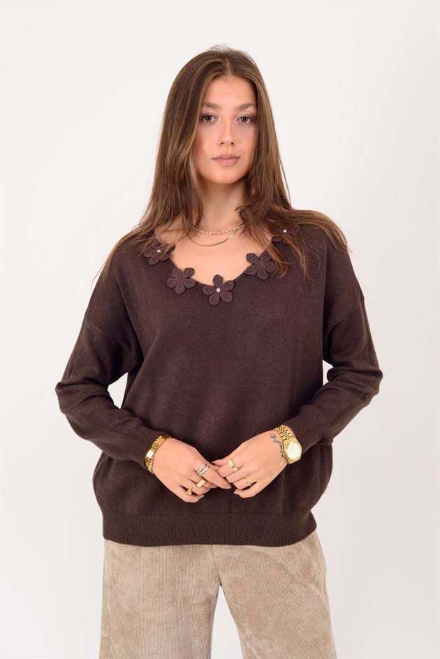 L8600 ÇİÇEK KABARTMALI TRİKO