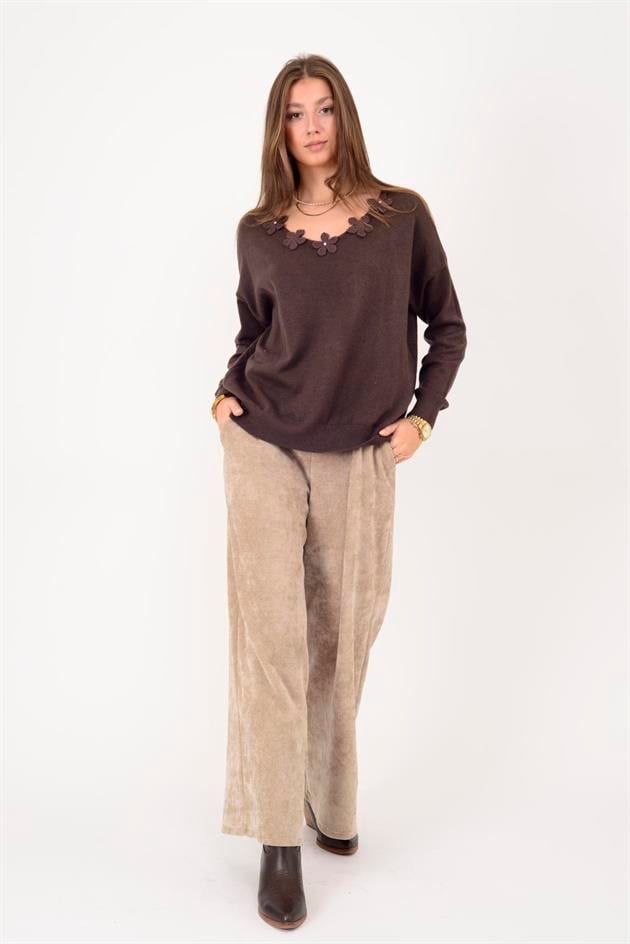 L8600 ÇİÇEK KABARTMALI TRİKO