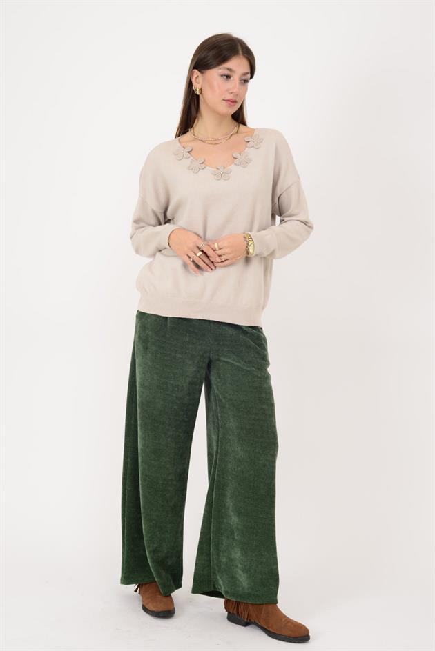 L8600 ÇİÇEK KABARTMALI TRİKO