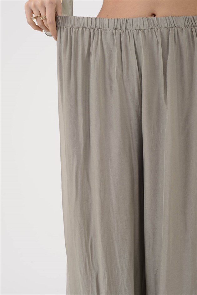 SN015 BELİ LASTİKLİ İPEK PANTOLON