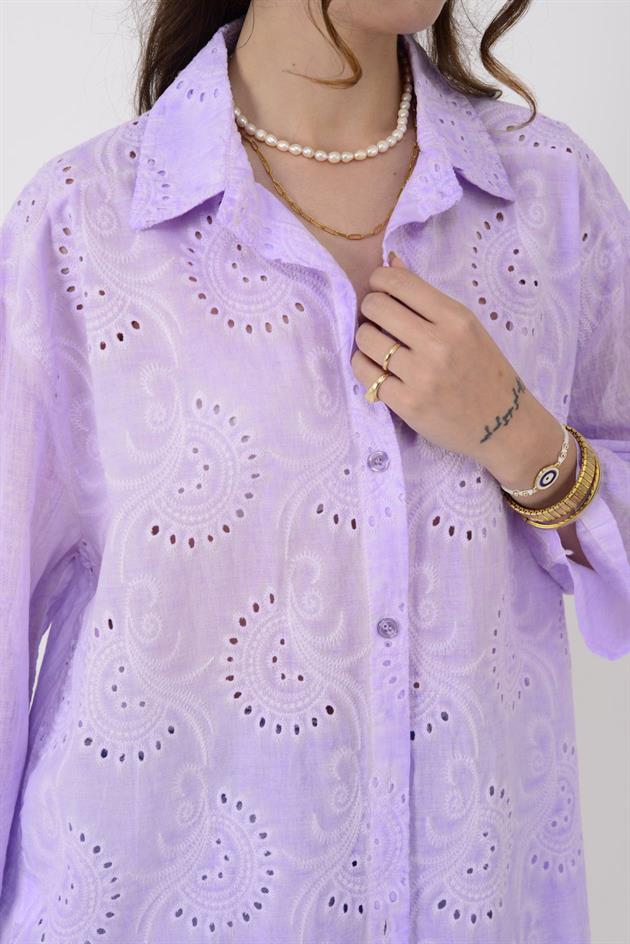 SN373 FİSTOLU PAMUKLU GÖMLEK