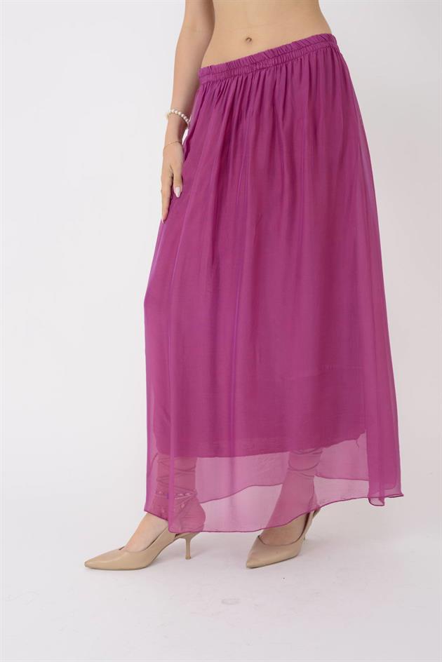 SN389 MOYALE BELİ LASTİKLİ İPEK ETEK