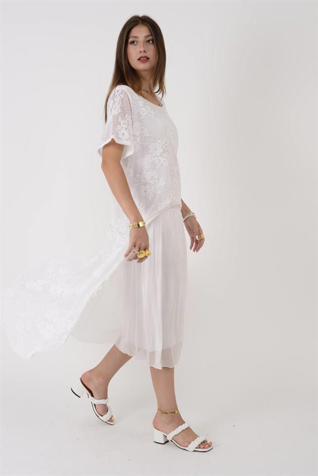 SN693 İPEK ASTARLI GÜPÜR DANTEL ELBİSE