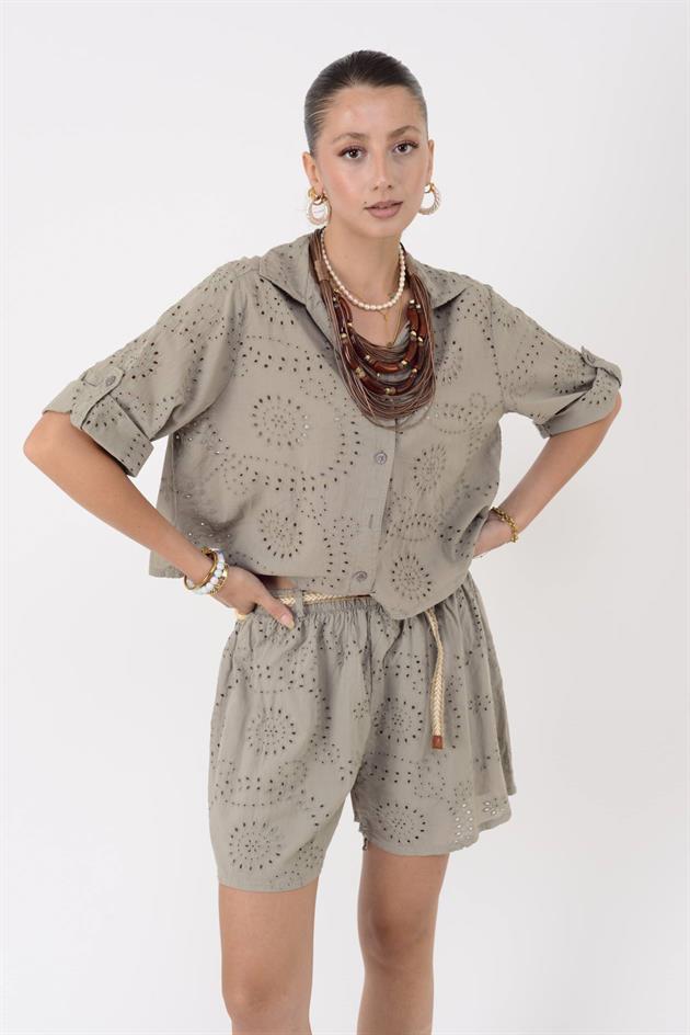 SN769 FİSTO ŞORT GÖMLEK TAKIM