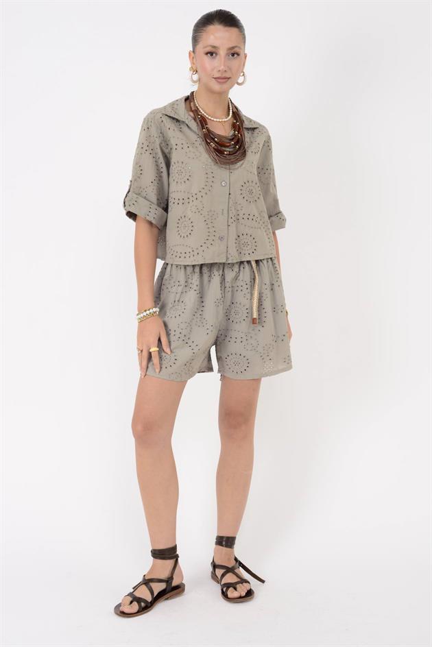 SN769 FİSTO ŞORT GÖMLEK TAKIM