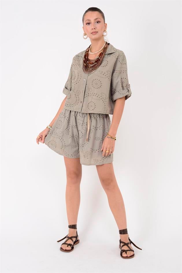 SN769 FİSTO ŞORT GÖMLEK TAKIM